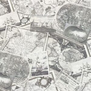 Обои Solo/Maps, Карты черно-белые  (винил на флизелине) 1.06*10м. Е800301