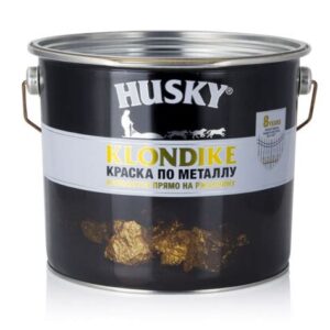 Краска по металлу с молотк.эффектом черная 2,5л HUSKY-KLONDIKE 25630 DEKART