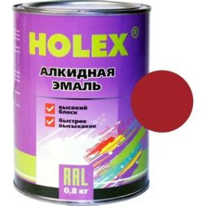 Эмаль "POLLER" алкидная рубиново-красная (RAL3003) 0,8л 240972