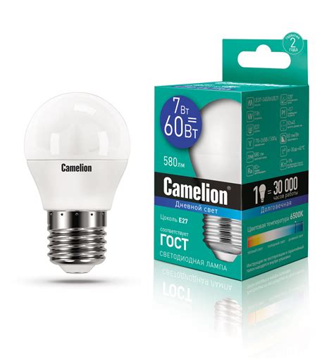 Лампа Camelion LED G45 5w/3К E14 UTRA 40399