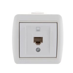 Розетка комп.1-м ОП Ната RJ-45 бел. Lezart 710-0200-139