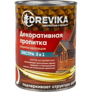 Пропитка декор."ЭКСТРА" 3в1 МАХАГОН 0,8л "DREVIKA" 255393